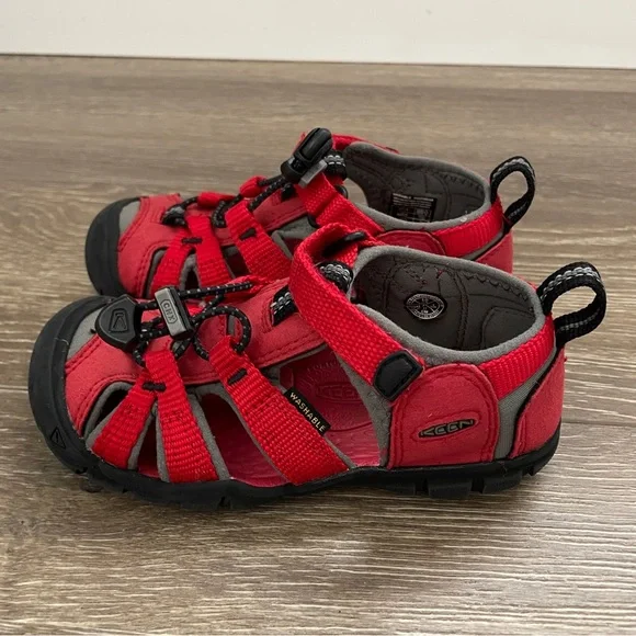 Boy’s Keen Washable Sandals, Red, Size 10K - Picture 1 of 6